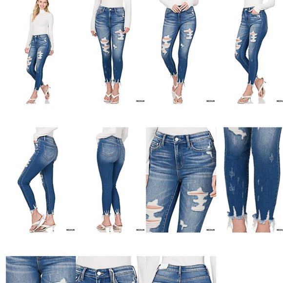 Plus High Rise Denim Color Short by Zenana